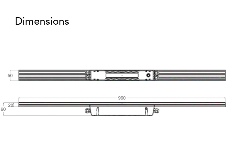 Event Pixels Skyline Outdoor Pixel Bar dimensions