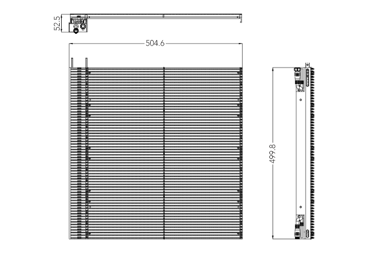 Event Pixels Side Emitting Transparent LED Screen dimensions